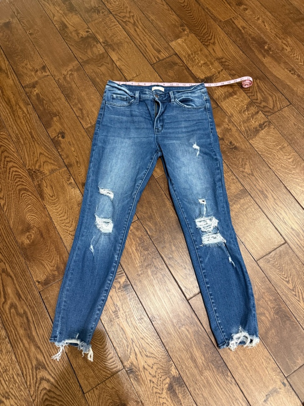 Altar'd State Distressed Blue Skinny Jeans